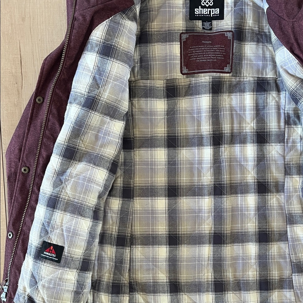 Women's Burgundy Sherpa Adventure Gear Coat - Picture 3 of 5